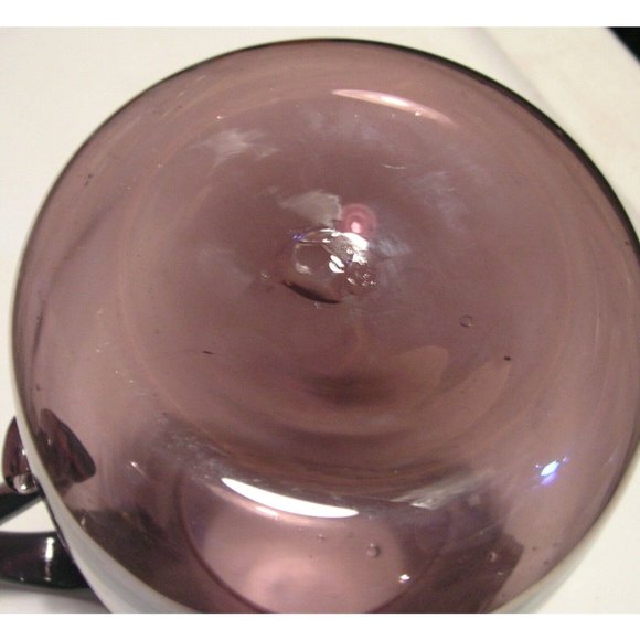 Blown Glass Pitcher Purple Glass - Picture 8 of 8